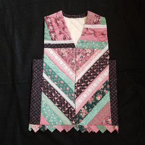 Hand-made vintage quilted vest